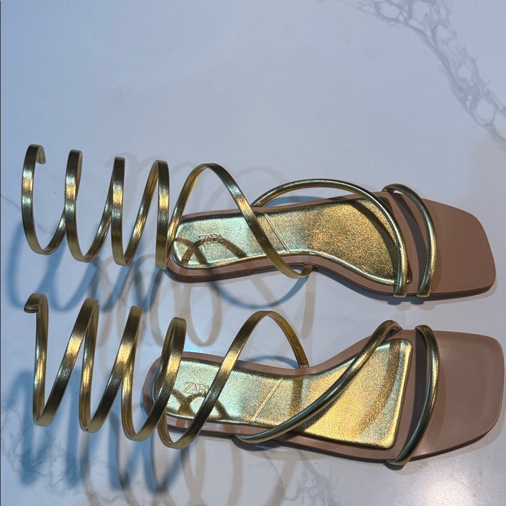 Zara Gold Sandals